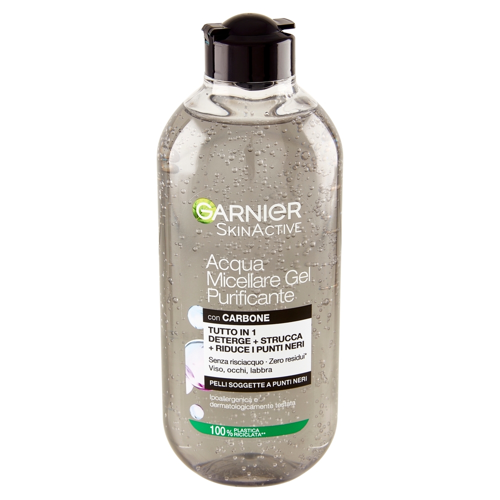 Garnier SkinActive Acqua Micellare Gel Purificante con carbone, 400 ml